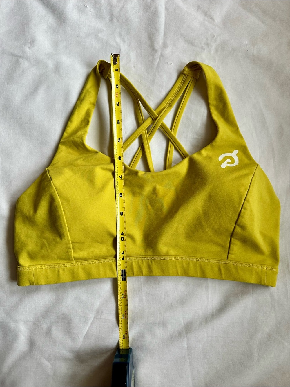 Lululemon x Peloton Yellow Free to Be Serene Sports Bra Light Support Sz 8 - Picture 6 of 7